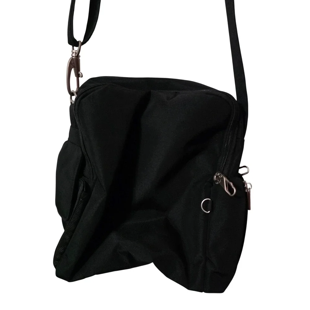 Travelon Black Nylon Anti-Theft‎ Crossbody Bag Adjustable Strap Travel Purse